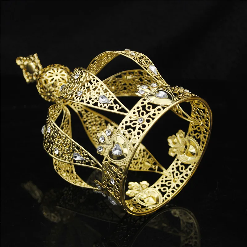 Wholesale Drop Ship Gold Round Cake Crown Wedding Diadem Bridal Hair Jewelry for Party Prom Birthday Tiaras Ornaments | Украшения и