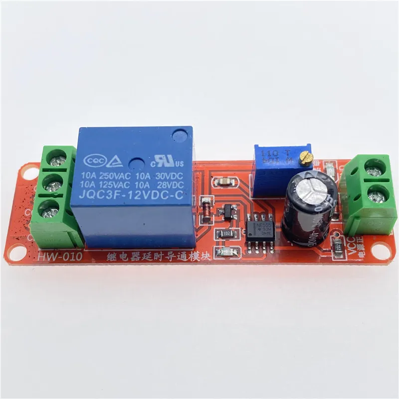 1 шт. реле времени NE555 регулируемый модуль релейный с задержкой 12 В постоянного