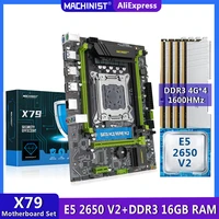 machinist x79 kit motherboard lga 2011 set with xeon e5 2650 v2 cpu processor 16g44 ddr3 ram four channel combo x79 v282h