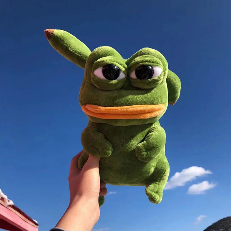Игрушки плюшевые TakaraTomy Покемон плюши Пикачу грустная лягушка Пепе 28 см милый