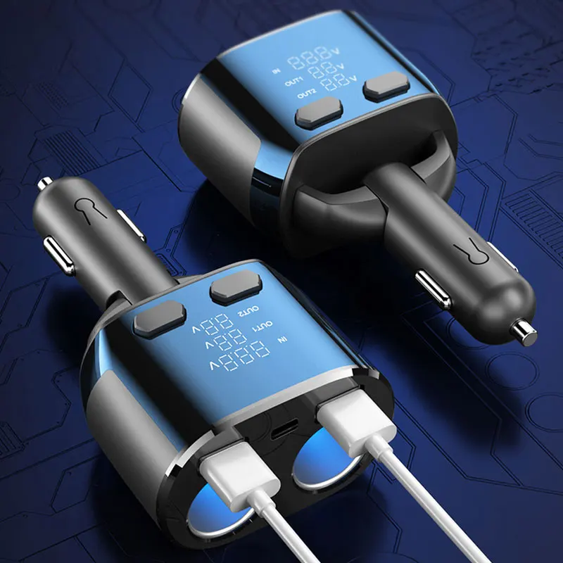 Разветвитель для прикуривателя двойной USB 12-30 в 27 Вт 18 PD-порт |