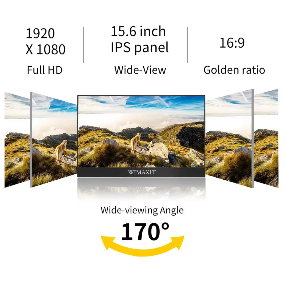 WIMAXIT M1560CT2 USB портативный игровой монитор 15 6 дюйма Type C сенсорный экран