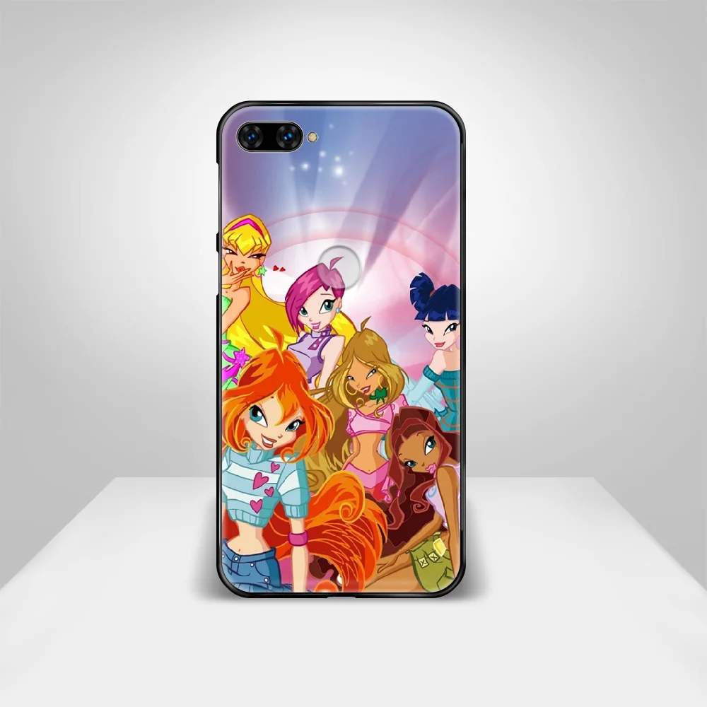 

cartoon lovely girl Winx Clubss Phone Case Cover Hull For HUAWEI honor 8 8c 8a 8x 9 9a 9x V10 MATE 10 20 I lite pro black prime