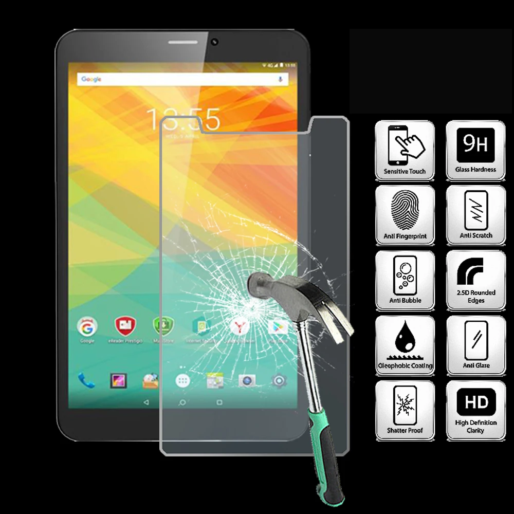 Закаленное защитное стекло для планшета Prestigio MultiPad Wize 3418 4G 8 &quot- 9H