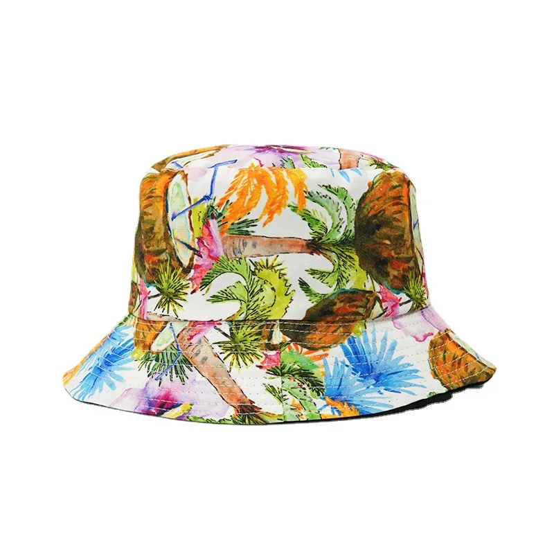 Панама Мужская и женская летняя с принтом кокосовой пальмы в стиле хип-хоп