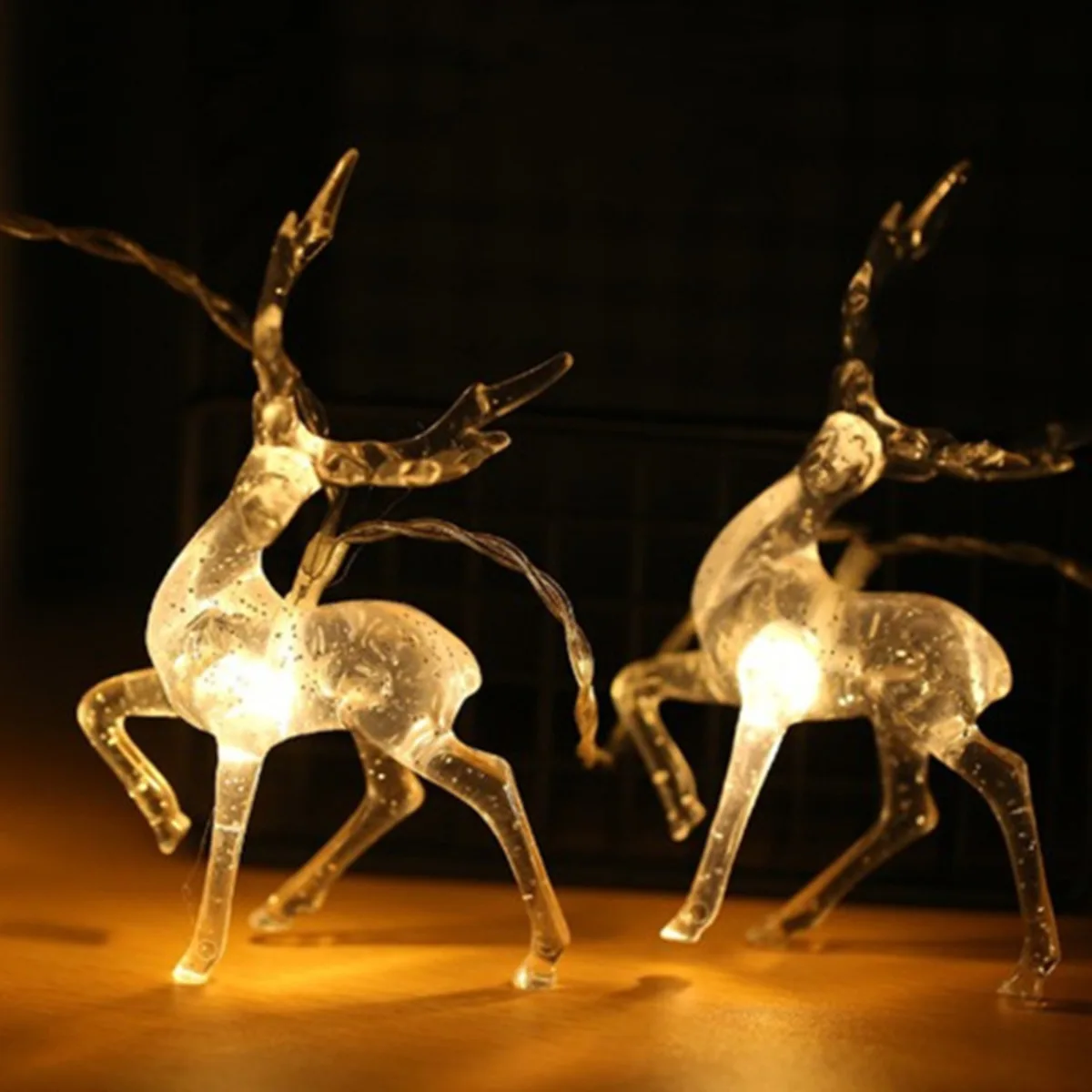 20LED Reindeer LED Light Strings Deer Table Lamps Fairy Garland Gift for Home Bedroom Party Decoration Christmas Tree | Лампы и
