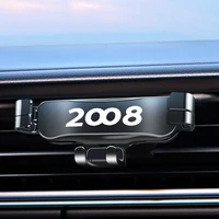 car phone holder car air outlet mount clip for peugeot 2008 car interior accessories mobile holder metal car mount phone support