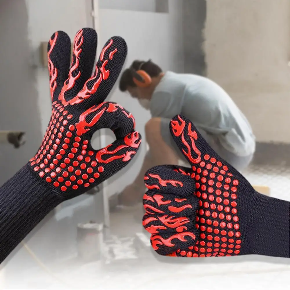 

Torch Anti Scald Heat Resistant Silicone Kitchen Microwave Protective Gloves cocina gadget conjuntos
