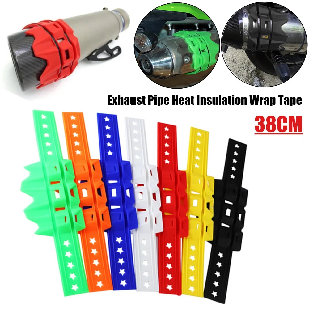 

38 см универсальная термоизоляционная Упаковочная лента для Выхлопной Трубы Мотоцикла защитная крышка