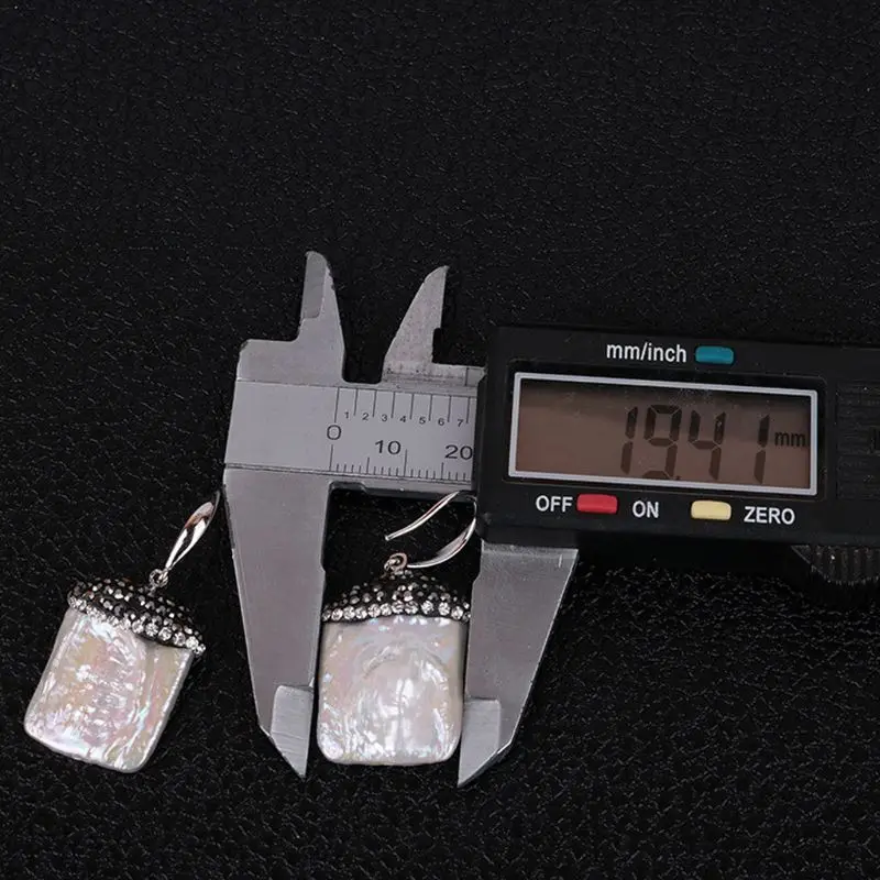 Посеребренный белый барокко Пресноводный Культивированный квадратный жемчуг