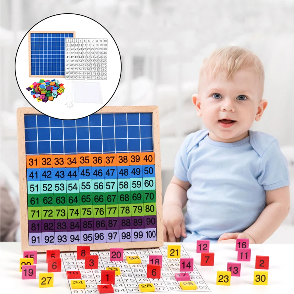

Math Learning Board Toy Consecutive Numbers Hundred Board Preschool Game
