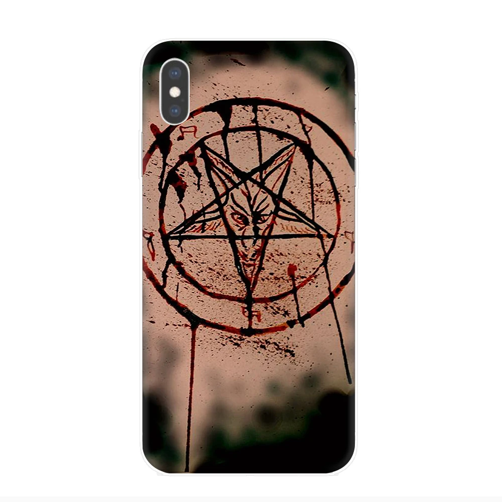 Жесткий чехол для телефона Satanic Pentagram iPhone 5 5S SE 5C 6 6s 7 8 Plus X XR XS Max 11 Pro Max|Бамперы| |