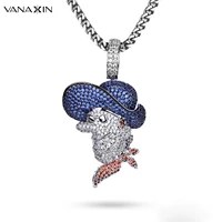 vanaxin hip hop men pendant necklace iiced out pendant magician collares jewelry gifts womens accessories charm jewelry