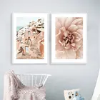 Диван оранжевый розовый модный Девушка пейзаж стена искусство Холст Краска абстрактные скандинавские плакаты минималистский гостиной