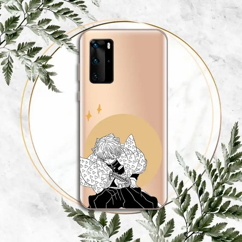 

Kimetsu no Yaiba Phone Case Clear Transparent for huawei honor P 40 30 20 lite Pro 10 i 8 9 x p smart 2019