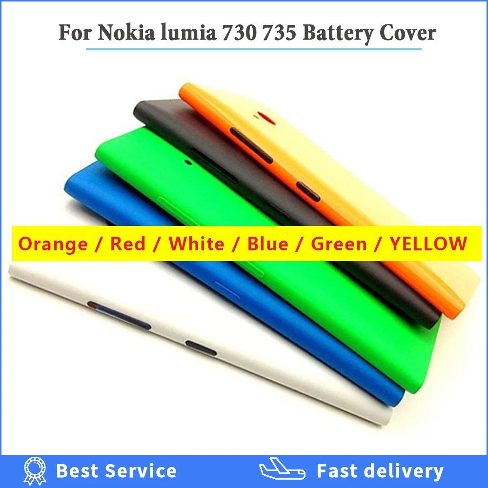 Новая задняя крышка батарейного отсека 4 7 дюйма для Nokia Lumia 730 735 запасная с боковой