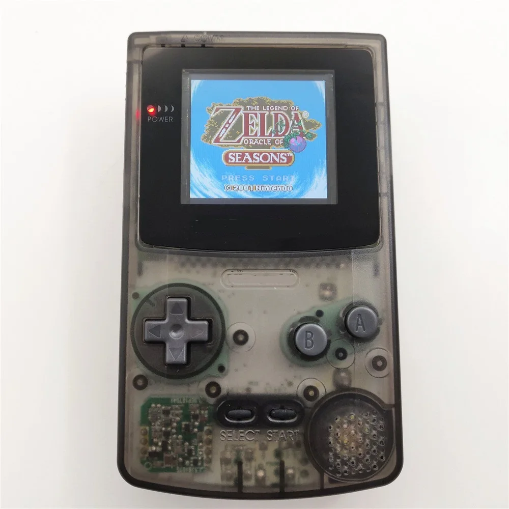 Прозрачная Черная восстановленная консоль для Консоль Game Boy GBC с подсветкой LCD мод