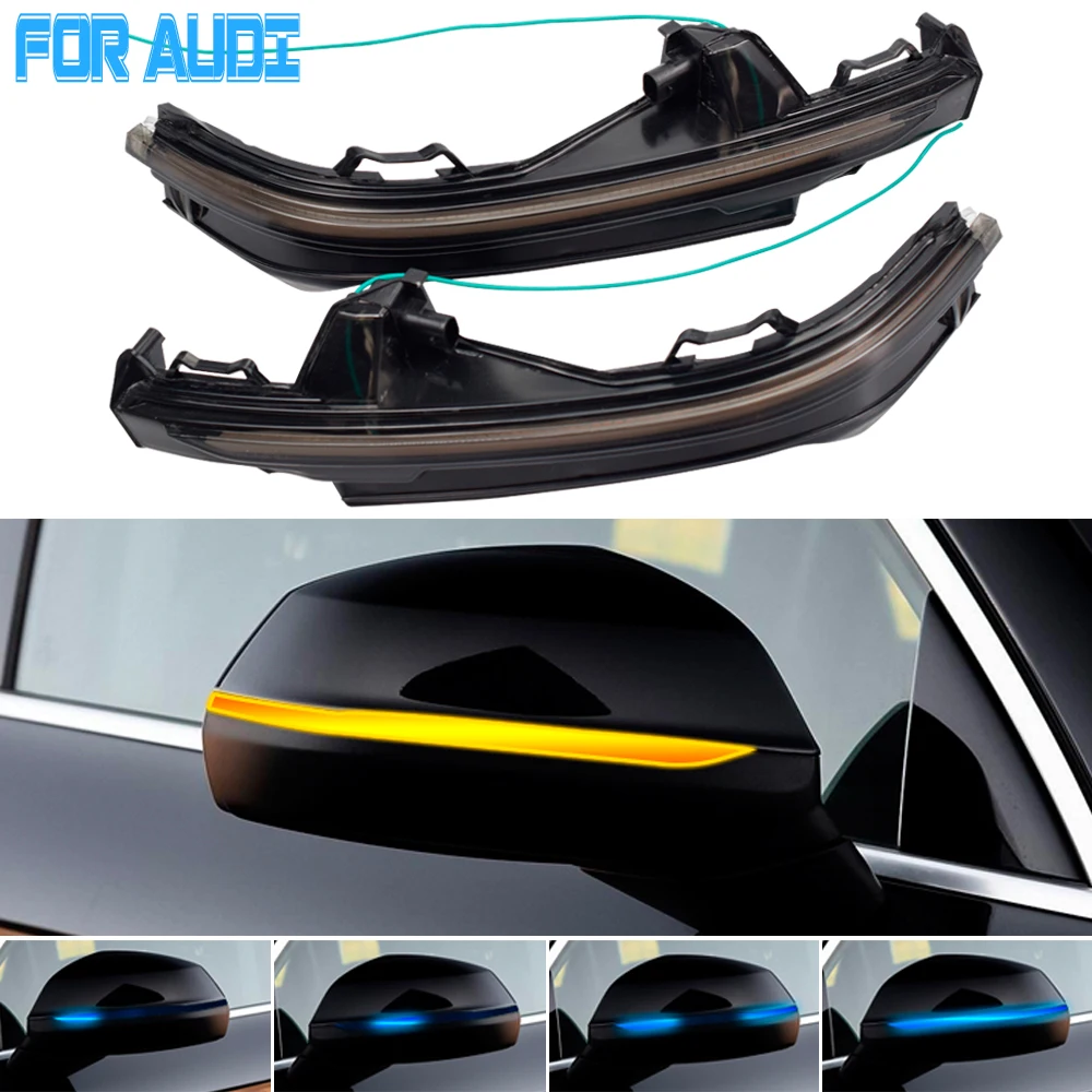 

Dynamic Indicator Blinker Side Rear-View Mirror Indicator LED Turn Signal Light For Audi Q5 FY 2018 2019 Q7 4M 2016 2017 2018