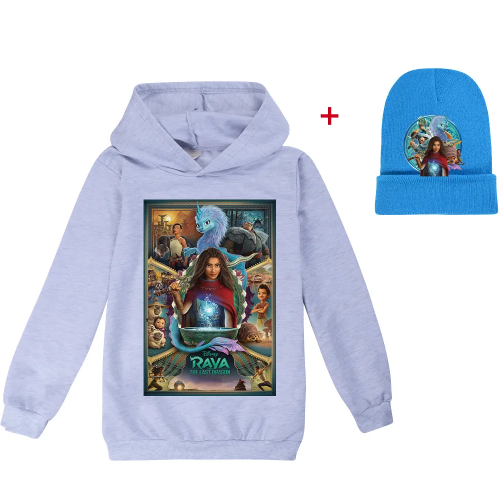 

Raya And The Last Dragon Girl Fall Clothes Children's Hoodie Sweater Boys Long Sleeve Tops Kids Hooded Shirt Child T Shirt2-16Y
