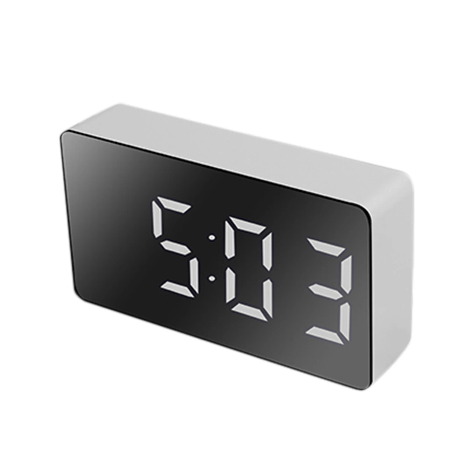 

Car LED Multifunctional Mirror Clock 3.1-inch Digital Alarm Snooze Display Time Night LCD Light Table Desktop USB 5v/No Battery