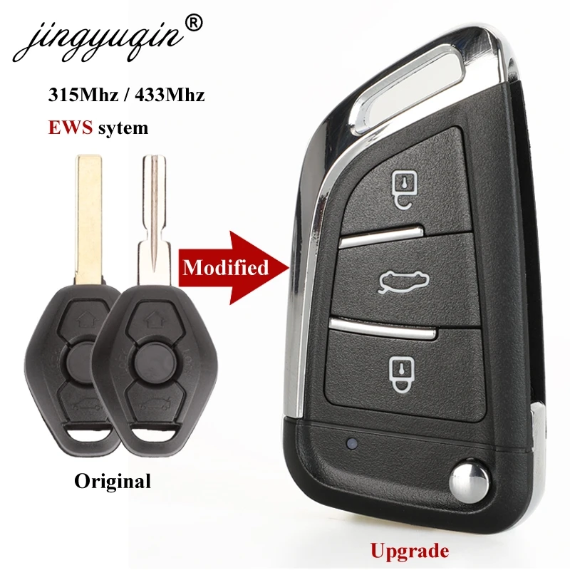 Jingyuqin модифицированный дистанционный ключ для BMW 1/3/5/7 серии X3 X5 Z3 Z4 бесключевого