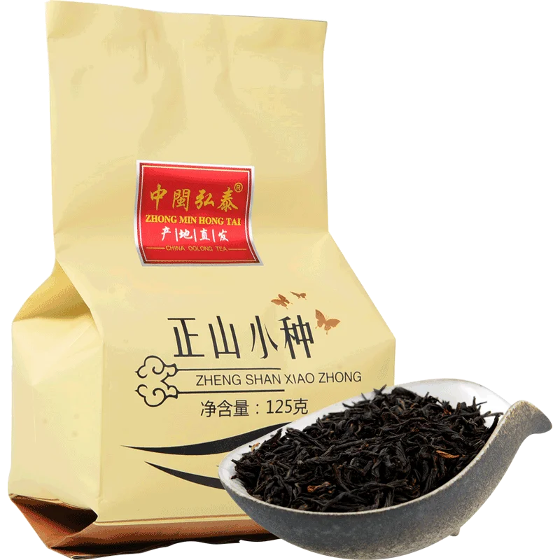 

Lapsang Souchong Black Chinese Tea Loose Leaf Wuyi Oolong High Mountain Tea Red with Aroma 125g