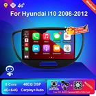 Автомагнитола для Hyundai I10 2008-2012, Авторадио, мультимедийный видеоплеер, навигация, GPS, радио, Android, Автомагнитола для Carplay, без кассеты