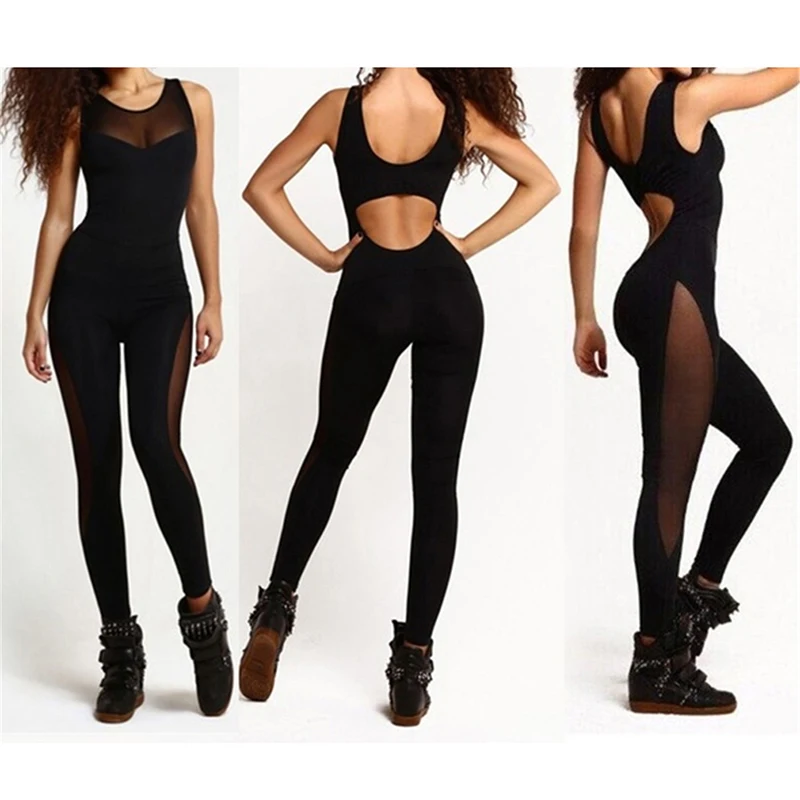 

2022 One Piece Sport Clothing Backless Sport Suit Workout Tracksuit For Women Running Tight Dance Sportswear Gym Yoga Women Set