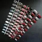 24 шт. накладные ногти блестящие квадратные матовые полное покрытие маникюрные леопардовые гвозди искусственный пресс на ногти съемные накладные ногти