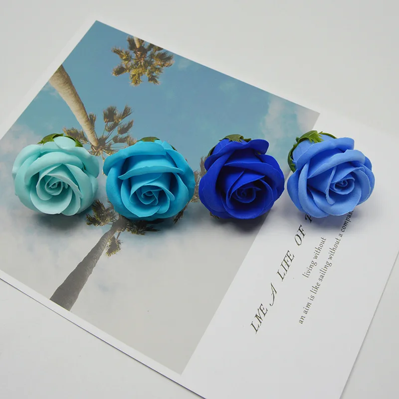

50Pcs Soap Flower Rose Bath Body Flower Floral Soap Scented Rose Flower Essential Wedding Valentine'S Day Gift Holding Flowers