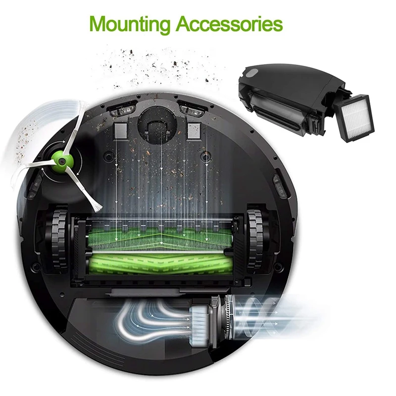 HOT！-8Pcs Replenishment Accessory Kit for IRobot Roomba I7 I7+/I7 Plus E5 E6 E7 Series Robotic Vacuum | Бытовая техника