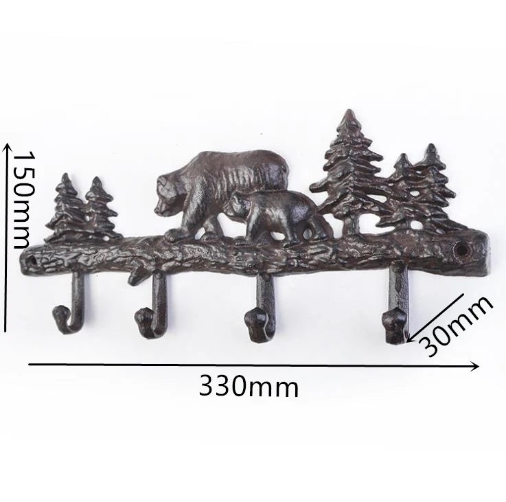 LCH винтажный стиль железный арт олень Давида ткань крючок держатель для ключей