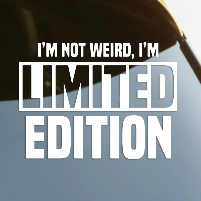 наклейки на авто Я не странный, я эксклюзивный.  водонепроницаемые наклейки на машину наклейка для авто автонаклейка стикер этикеты винила наклейки стайлинга автомобилей украшения на бампере автомобиля заднее стекло