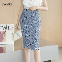 plus size office pencil skirts 2021 fashion high waist printed summer skirt women clothes korean elegant sexy skirt mujer faldas