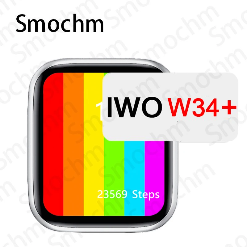 Смарт часы Smochm IWO W34 + Series 6 44 мм с бесконечным экраном спортивные ЭКГ шагомер Bluetooth