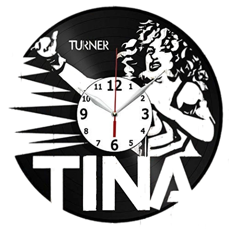 

Tina CD Record Wall Clock Vinyl Hollow 3D Decorative Hanging Art Decor Clock Classic Exclusive Wall Clock Classic