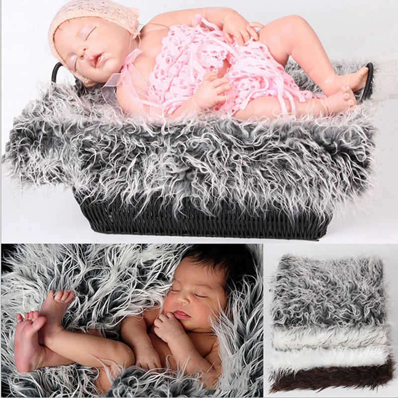 

50*50cm Newborn Baby Photography Props Blankets Outfit Photo Props Infant Photo Fur Stretch Yarn Wrapped Props Blanket CX983836