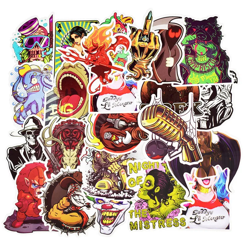 50 шт. водонепроницаемые Стикеры для ноутбука скейтборда гитары автомобиля