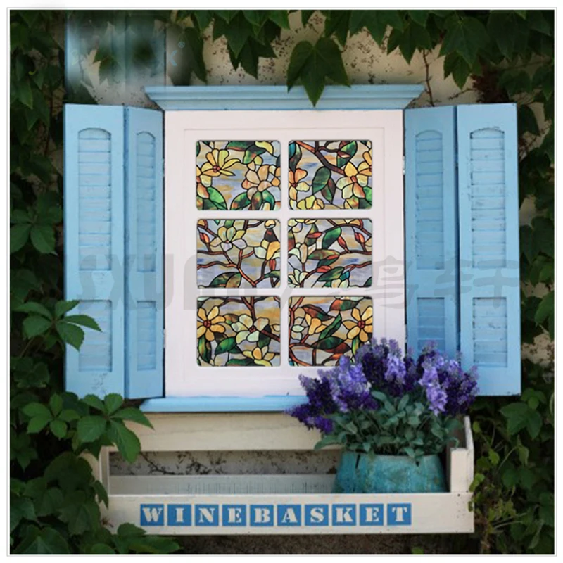 Stained glass doors and windows with decals self-adhesive reflective privacy tones electrostatic thermal insulation | Обустройство