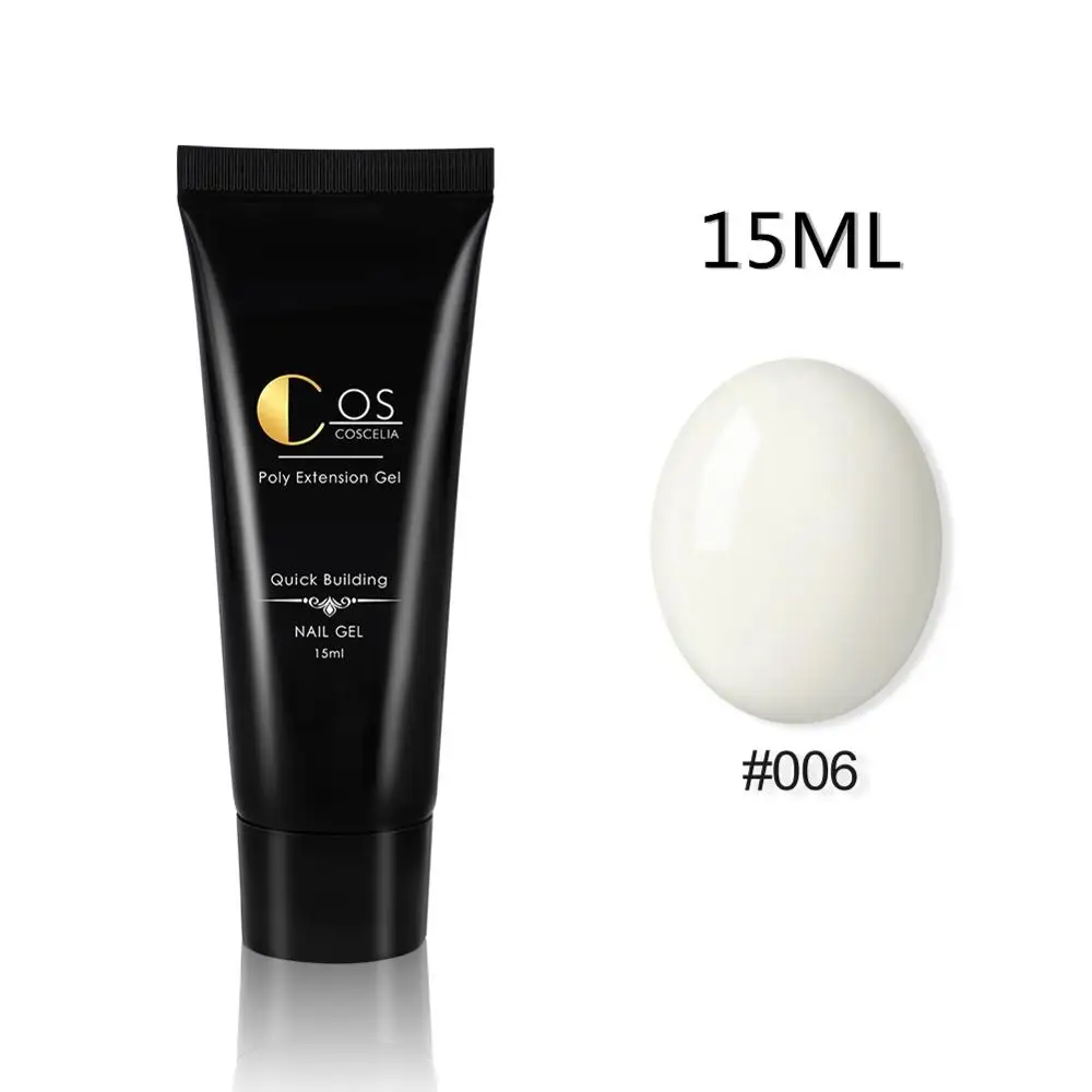 15ML 006 COSCELIA 30/15 мл полигель для ногтей акриловый строительный гель для наращивания ногтей строительный гель УФ лак для ногтей для маникюра дизайн ногтей - Цвет: 15ML 006