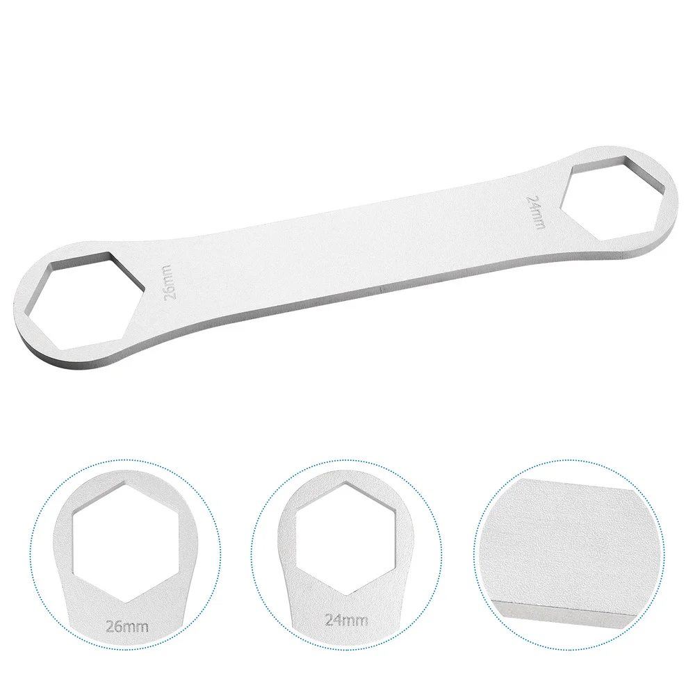 

Front Fork Cap Spanner Stainless Steel 24/26mm MTB Front Fork Repair Wrench Tool