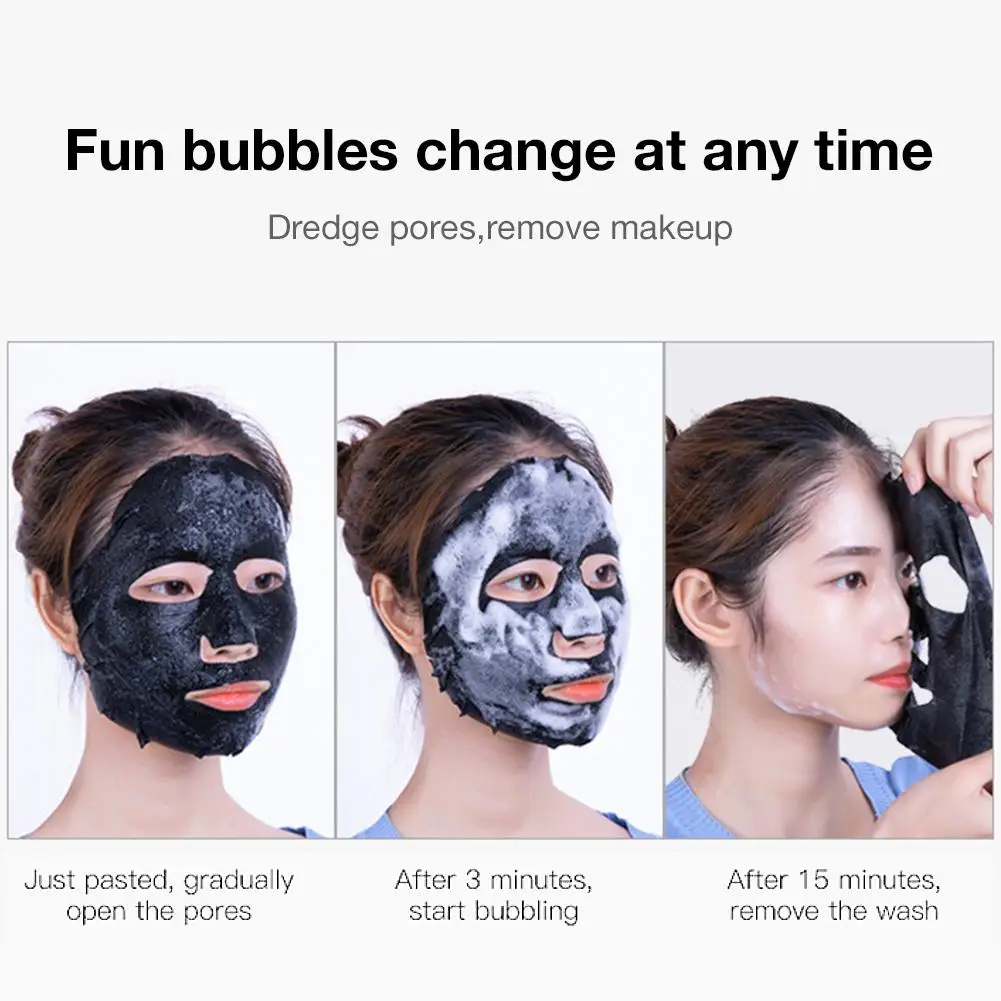 

10 sheets/Box Sea Salt Oxygen Bubble Mask Hydrating Deep Cleansing Moisturizing Cleansing Pore Mask