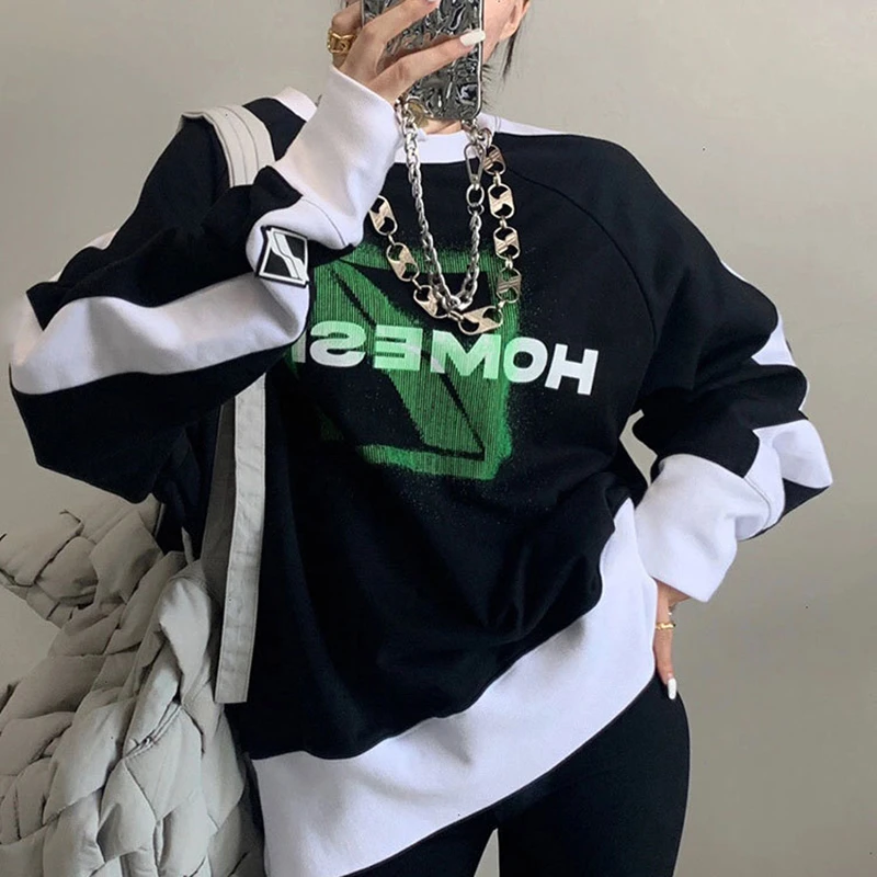 

2021 New Autumn Elegant Men Sweatshirt Print Fashion Women Pullovers Loose Casual High Quality Unisex Pullovers T471