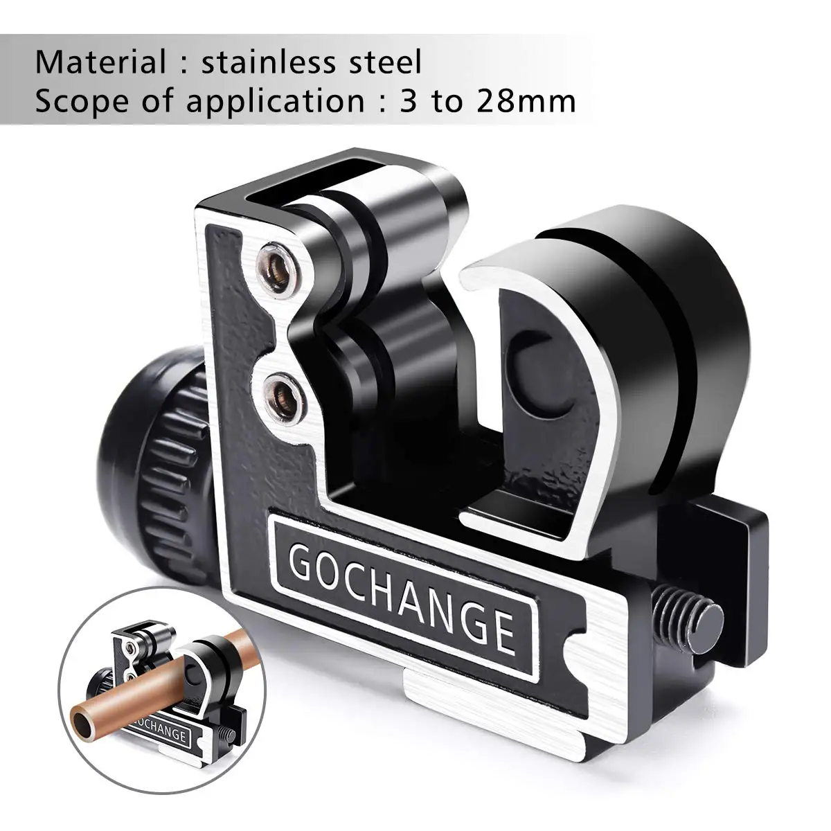 

3-28mm 1/8" To 1-1/8" Copper Steel Iron PVC Plastic Aluminum Brass Tube Copper Pipe Cutter Cut Tool For Tube Pipe Cutting Tool