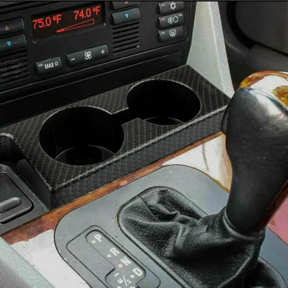 

Cup Holder Carbon Pattern Smooth Surface Replacement Front Seat Car Beverage Holder for BMW 540i M5 Series 5 E39 97-03