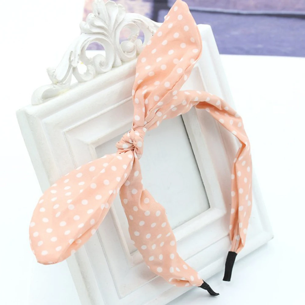 Ободок для волос в горошек Цветочный полосатый женский нескользящий| |