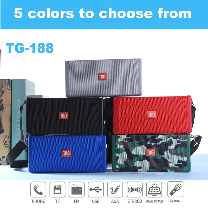 

New Bluetooth Speaker Solar Antenna Flashlight Smart Speaker Bluetooth Speaker TG188