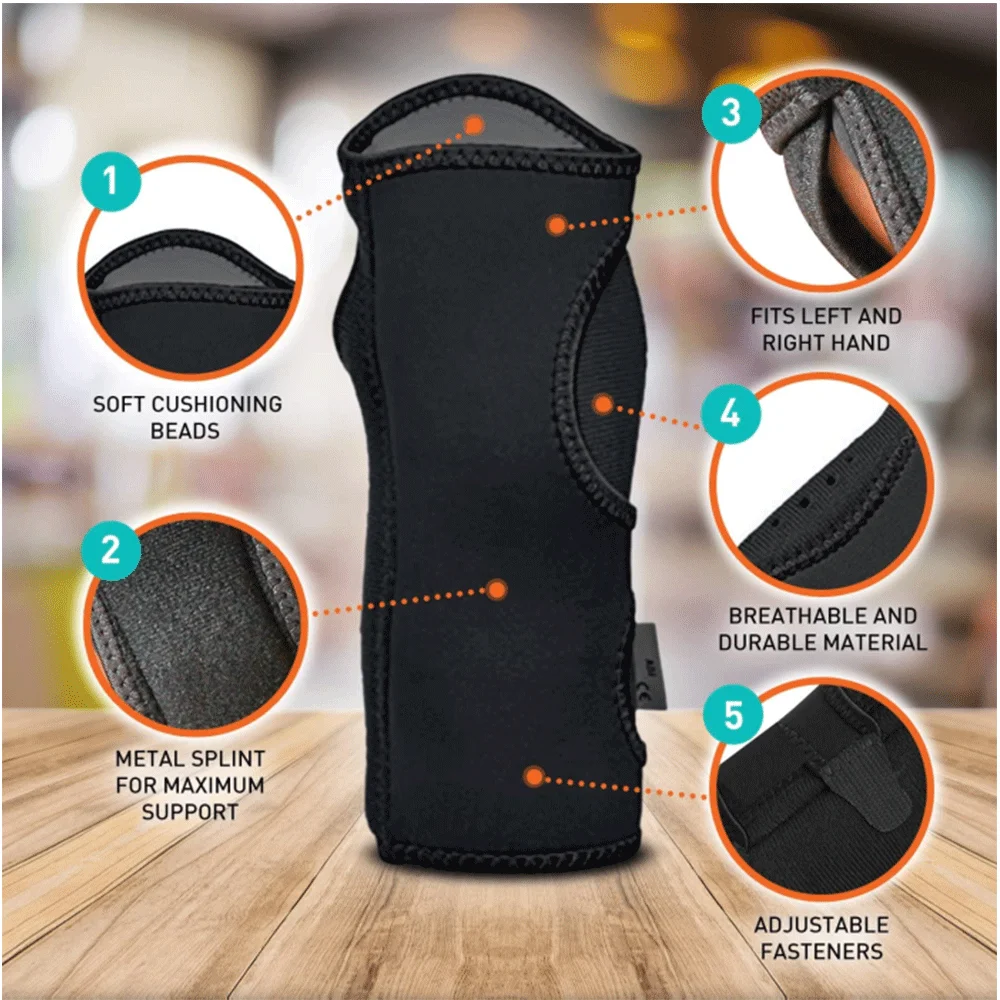 

Adjustable Fit Night Wrist Support-suitable for Hand Pads, Helps Carpal Tunnel, Relieves Wrist Pain, 2 Pieces