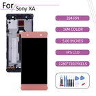 Оригинальный сенсорный ЖК-экран для SONY Xperia XA, дигитайзер в сборе для SonyXA, дисплей с рамкой для замены F3111 F3113 F3115 F3116