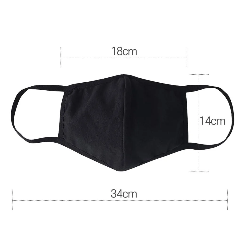 

5/7pc Adult Women Cloth Face-masks Reusable Solid Color Mascherine Washable Outdoors Mascarillas Halloween Cosplay Masker